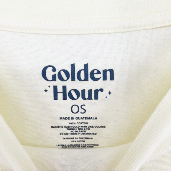 Golden Hour Magical Soul Mushroom Moon Short Sleeve T-Shirt OS Yellow - Picture 5 of 5